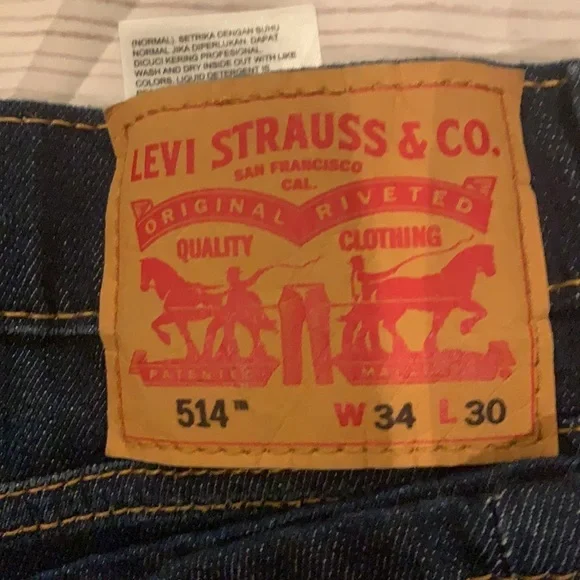 Levi’s Blue 514 Jeans Size W34 L30 - Picture 5 of 6